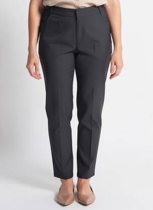 Jegging țesătură poplin mărime normală negru NH-3 femeie