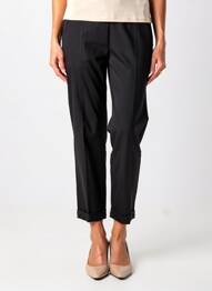 Pantalon 7/8 elasticitate mărime normală negru 2W PARIS femme