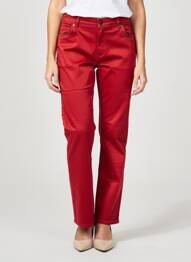 Pantalon drept elasticitate mărime normală roșu DIANE LAURY femme