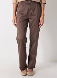 Pantalon drept elasticitate mărime normală maro DIANE LAURY femme