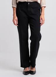 Pantalon drept elasticitate mărime normală negru DIANE LAURY femme