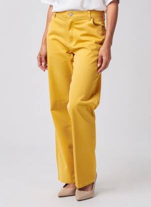 Pantalon drept elasticitate mărime normală galben DIANE LAURY femeie