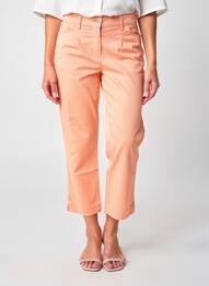 Pantalon 7/8 țesătură poplin mărime normală portocaliu DIANE LAURY femme