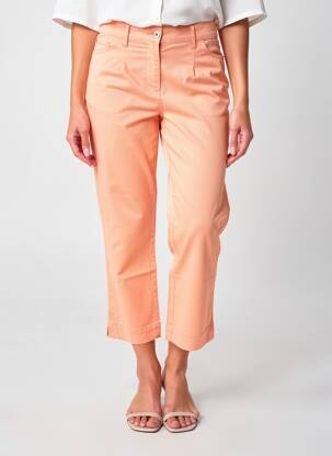 Pantalon 7/8 țesătură poplin mărime normală portocaliu DIANE LAURY femme
