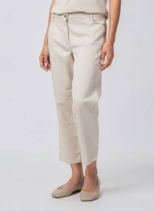 Pantalon 7/8 țesătură poplin mărime normală bej BETTY BARCLAY femeie