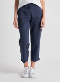 Pantalon 7/8 țesătură poplin mărime normală albastru BETTY BARCLAY femme