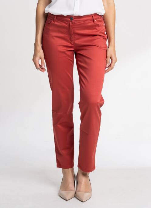 Pantalon slim țesătură poplin mărime normală portocaliu BETTY BARCLAY femme
