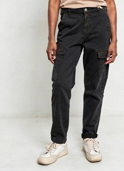 Pantalon cargo țesătură poplin mărime normală negru CO.J (CUP OF JOE) femme