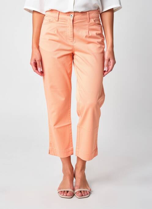 Pantalon 7/8 țesătură poplin mărime normală portocaliu DIANE LAURY femme
