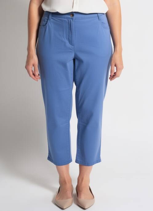 Pantalon 7/8 țesătură poplin mărime normală albastru BETTY BARCLAY femme