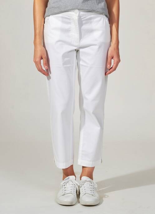 Pantalon 7/8 țesătură poplin mărime normală alb BETTY BARCLAY femme
