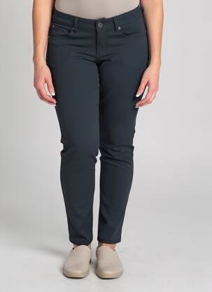 Pantalon slim țesătură poplin mărime normală albastru PARA MI femeie