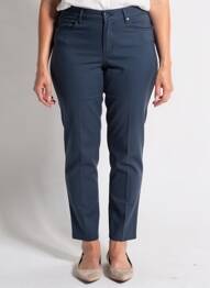 Pantalon slim elasticitate mărime normală albastru EAST DRIVE femme
