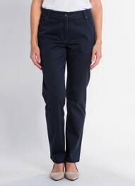 Pantalon slim țesătură poplin mărime normală albastru BETTY BARCLAY femme