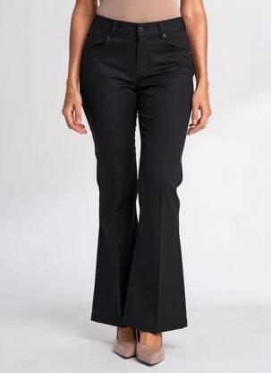 Pantalon evazat elasticitate mărime normală negru CUP OF JOE DENIM femeie
