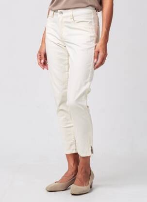 Pantalon 7/8 elasticitate mărime normală alb PARA MI femeie
