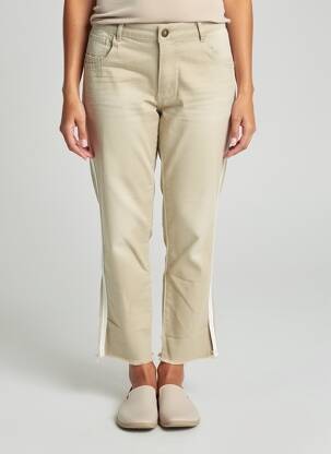Pantalon 7/8 elasticitate mărime normală bej PARA MI femeie