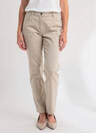 Pantalon slim elasticitate mărime normală bej EAST DRIVE femme