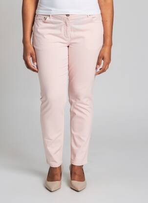 Pantalon slim țesătură poplin mărime normală roz BETTY BARCLAY femeie