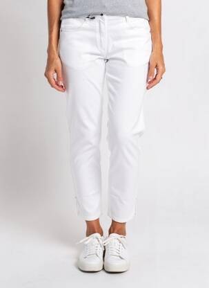 Pantalon 7/8 elasticitate mărime normală alb EAST DRIVE femeie