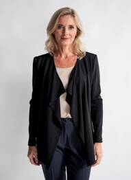 Vestă cu mâneci lungi mâneci 3/4 negru DIAMBRE femeie