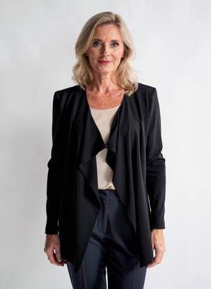 Vestă cu mâneci lungi mâneci 3/4 negru DIAMBRE femeie