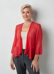 Vestă cu mâneci lungi mâneci 3/4 roșu FRANCE RIVOIRE femeie