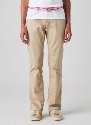 Pantalon chino țesătură poplin mărime normală bej TOMMY HILFIGER femeie