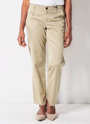 Pantalon chino talie joasă talie joasă bej TOMMY HILFIGER femeie