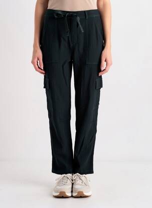 Pantalon cargo talie înaltă talie înaltă negru LA PETITE ETOILE femeie