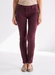 Blugi skinny elasticitate talie joasă violet KOCCA femme