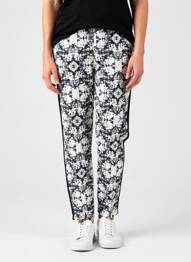 Pantalon chino broderie galoni laterali mărime normală gri MINIMUM femme