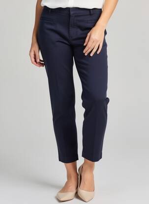 Pantalon 7/8 talie înaltă talie înaltă albastru TOMMY HILFIGER femeie