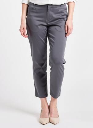 Pantalon 7/8 talie înaltă talie înaltă gri TOMMY HILFIGER femeie