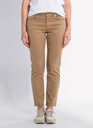 Pantalon slim țesătură poplin mărime normală maro KOCCA femme