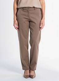 Pantalon chino închidere cu fermoar sub clapetă cu nasturi mărime normală maro PAKO LITTO femme