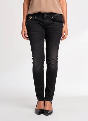 Pantalon slim buzunare negru FRACOMINA femeie