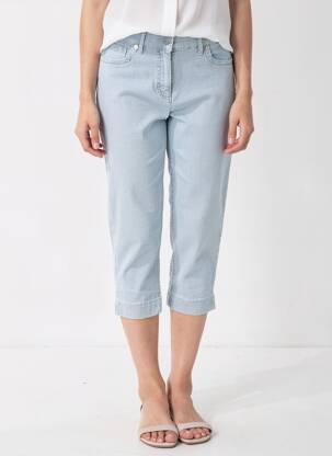 Pantalon trei sferturi buzunare albastru ZRS TIMELESS femeie
