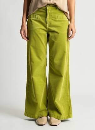 Pantalon evazat elasticitate mărime normală verde HAPPY femeie