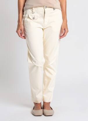 Pantalon slim buzunare alb HIGH femeie