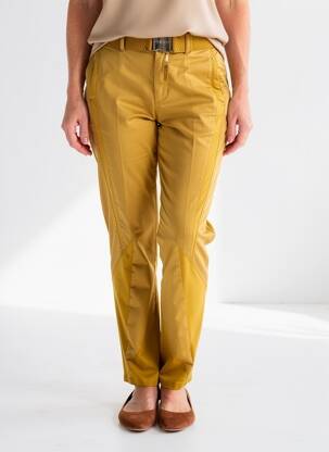 Pantalon slim buzunare galben HIGH femeie