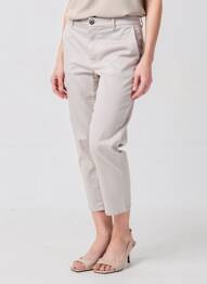 Pantalon 7/8 închidere cu fermoar sub clapetă cu nasturi bej MARC CAIN femme