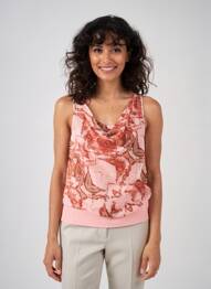 Top croială fluidă fără mâneci roz LAUREN VIDAL femme