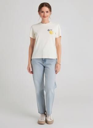 Tricou elasticitate mâneci scurte galben CLOSED femeie