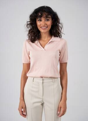 Pulover elasticitate mâneci scurte roz WEEKEND MAXMARA femeie