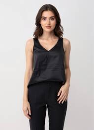 Top croială fluidă fără mâneci negru MOS MOSH femme
