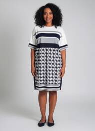Rochie scurtă mâneci scurte mâneci scurte negru MARC CAIN femeie