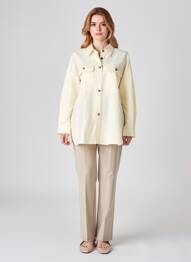 Tunică mâneci lungi guler de bluză galben WEEKEND MAXMARA femeie