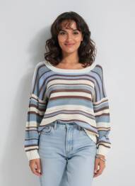 Pulover elasticitate mâneci lungi albastru WEEKEND MAXMARA femeie