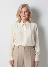 Cămașă croială fluidă mâneci lungi bej WEEKEND MAXMARA femeie
